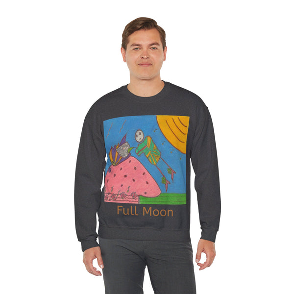 Full Moon, Unisex Heavy Blend™ Crewneck Sweatshirt