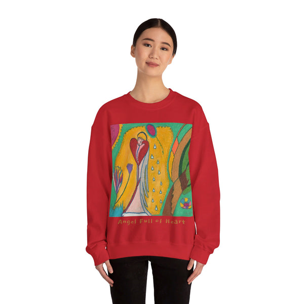 Angel Full of Heart, Unisex Heavy Blend™ Crewneck Sweatshirt