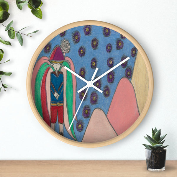 Silver Sword Angel (Bright Side) Wall Clock