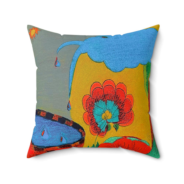 Wishing Well, Faux Suede Square Pillow