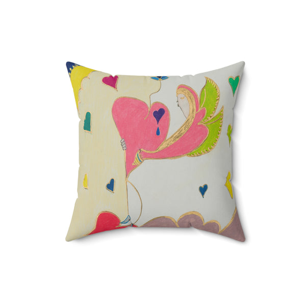 Cosmic Phoenix (2nd Edition), Faux Suede Square Pillow