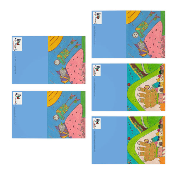 Set # 7 Multi-Design Greeting Cards (5-Pack) (Blank)