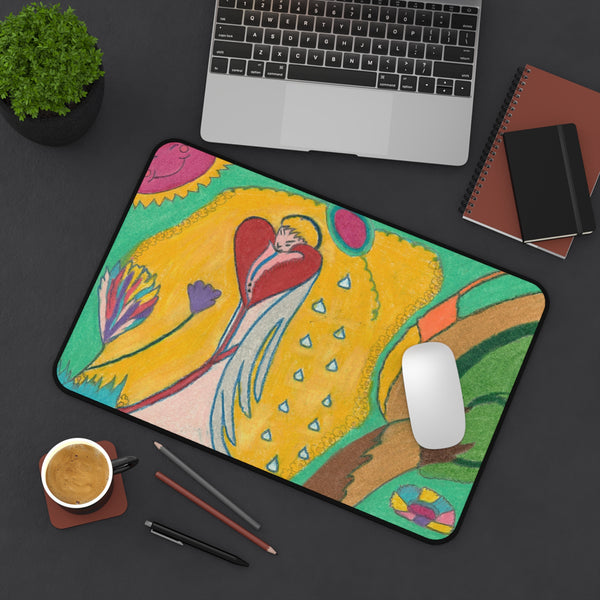 Angel Full of Heart in Consciousness Rise! Desk Mat
