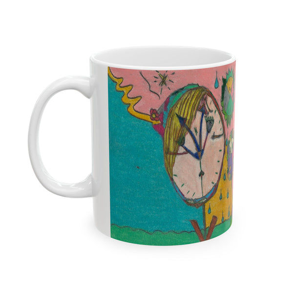 Wake Up (Timekeeper), (Expanded View), Ceramic Mug, (11oz, 15oz)