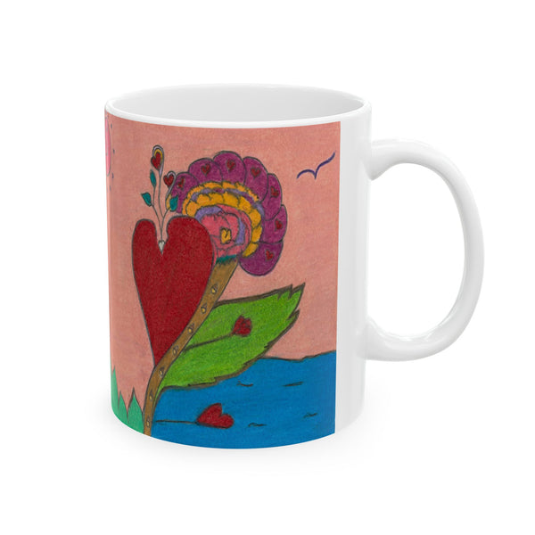 Upright in Heart (Expanded View), Ceramic Mug, (11oz, 15oz)