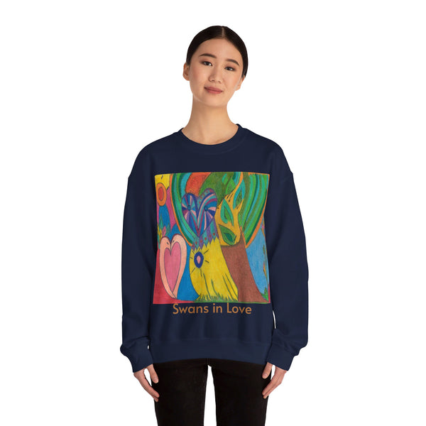 Owl in Love, Unisex Heavy Blend™ Crewneck Sweatshirt