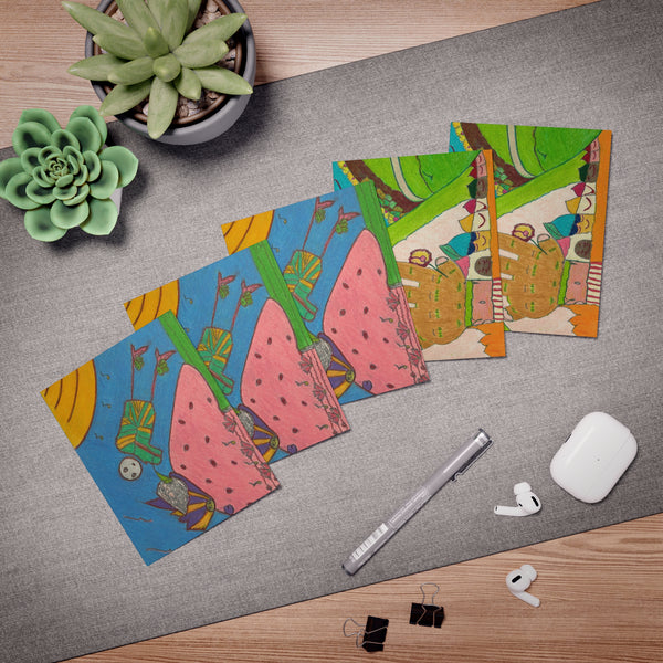 Set # 7 Multi-Design Greeting Cards (5-Pack) (Blank)