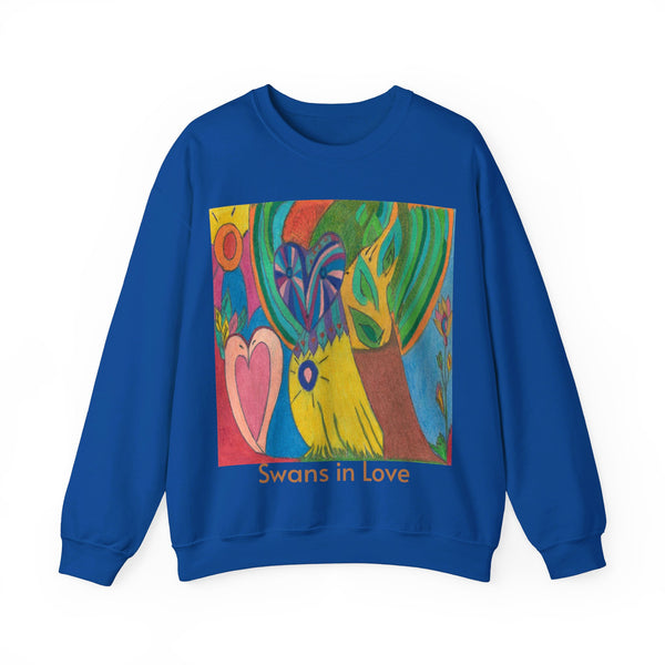 Owl in Love, Unisex Heavy Blend™ Crewneck Sweatshirt