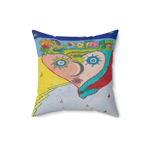 All Weathering Cosmic Heart, Weathers Any Conditions! (1st Edition) (Spun Polyester Square Pillow)