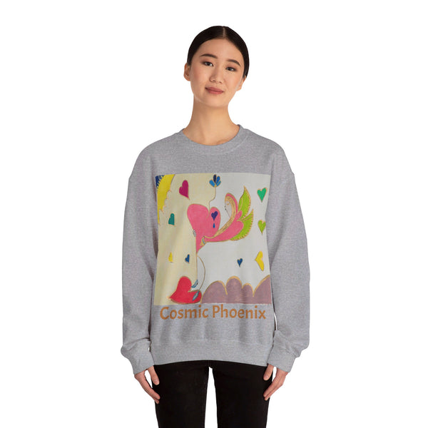 Cosmic Phoenix (2nd Edition), Unisex Heavy Blend™ Crewneck Sweatshirt