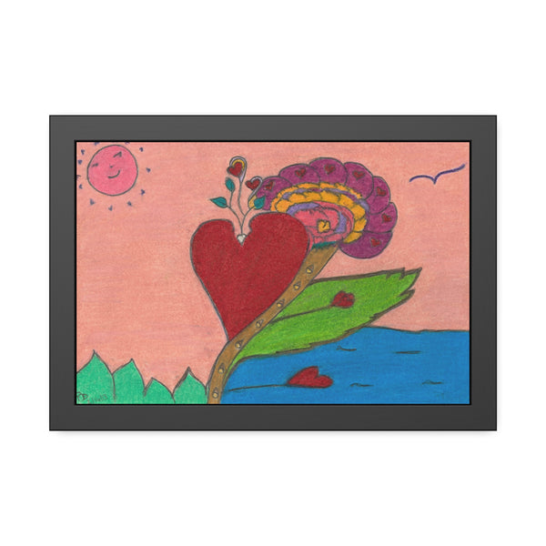 Upright in Heart (My Valentine's) Framed Paper Posters