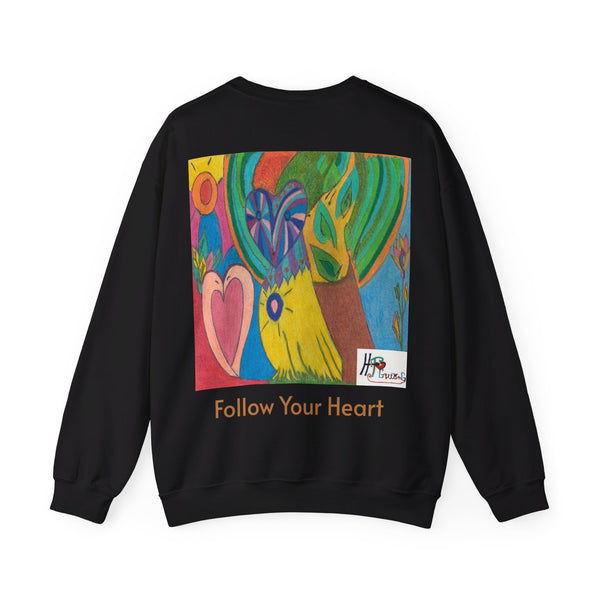 Owl in Love, Unisex Heavy Blend™ Crewneck Sweatshirt