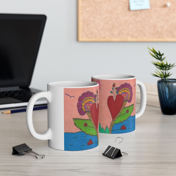 Upright in Heart (Expanded View), Ceramic Mug, (11oz, 15oz)