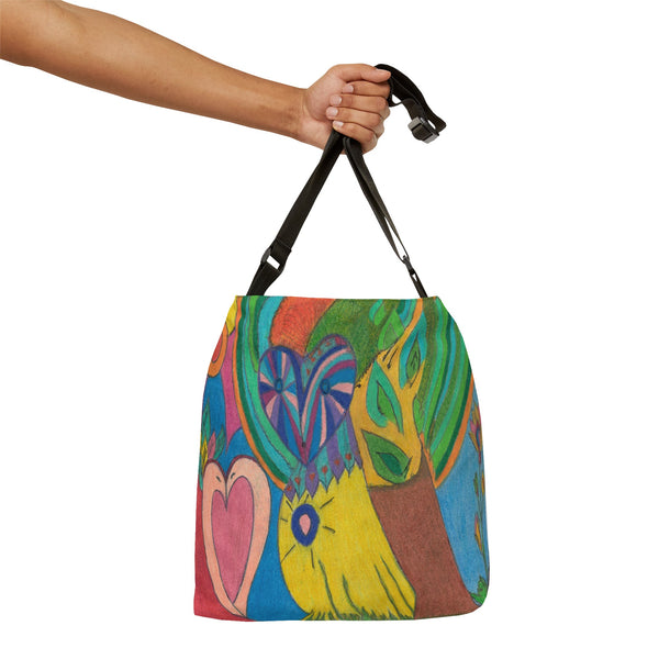 Follow Your Heart, and Swans in Love Will Follow! Adjustable Tote Bag (AOP)