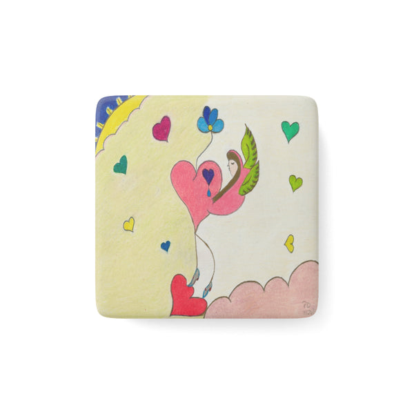 Let Your Heart Rise From The Ashes, Like a Cosmic Phoenix! (1st Edition) (Porcelain Magnet, Square)