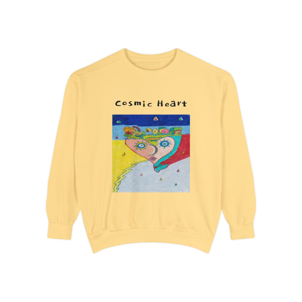 All Weathering Cosmic Heart, Weathers All Conditions! (1st Edition) Unisex Garment-Dyed Sweatshirt