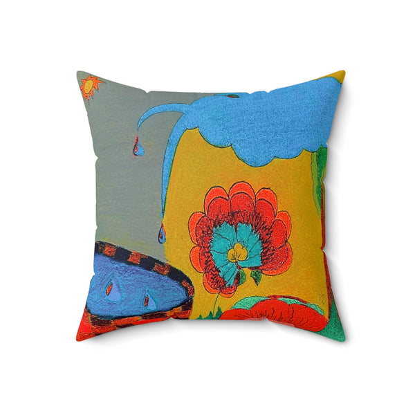 Wishing Well, Faux Suede Square Pillow