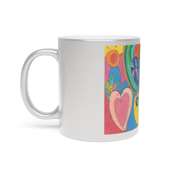 Owl in Love, Metallic Mug (Silver\Gold)