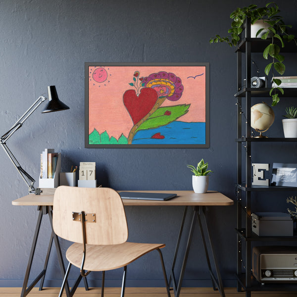 Upright in Heart (My Valentine's) Framed Paper Posters