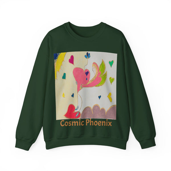 Cosmic Phoenix (2nd Edition), Unisex Heavy Blend™ Crewneck Sweatshirt