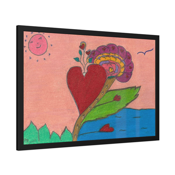Upright in Heart (My Valentine's) Framed Paper Posters