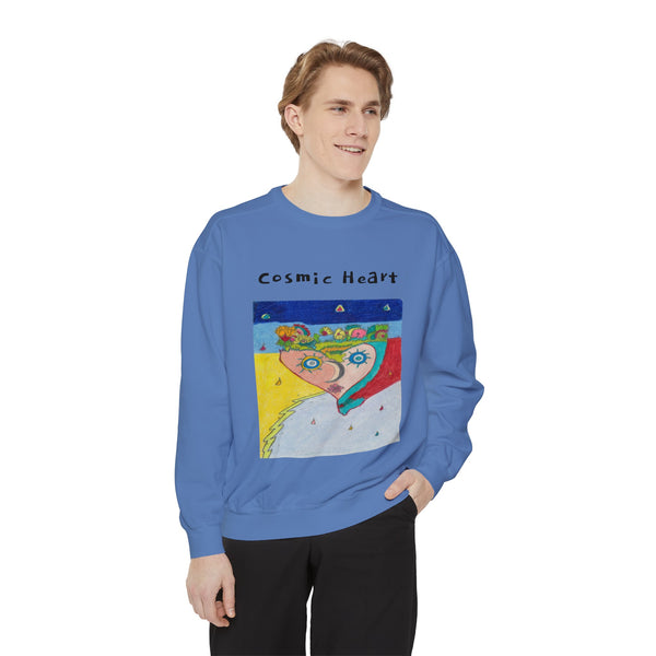 All Weathering Cosmic Heart, Weathers All Conditions! (1st Edition) Unisex Garment-Dyed Sweatshirt