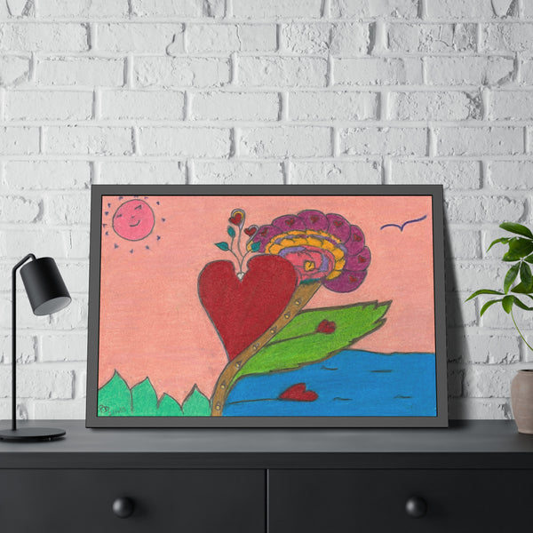 Upright in Heart (My Valentine's) Framed Paper Posters