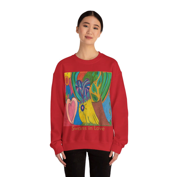 Owl in Love, Unisex Heavy Blend™ Crewneck Sweatshirt