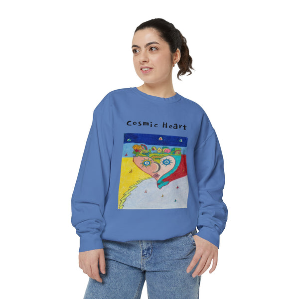 All Weathering Cosmic Heart, Weathers All Conditions! (1st Edition) Unisex Garment-Dyed Sweatshirt