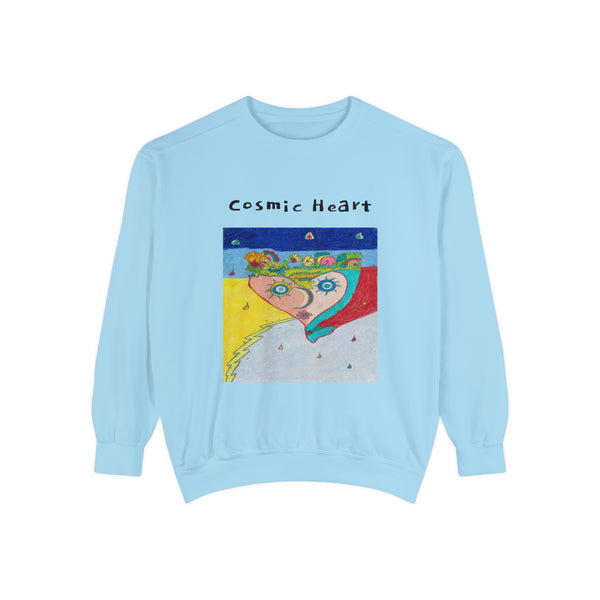 All Weathering Cosmic Heart, Weathers All Conditions! (1st Edition) Unisex Garment-Dyed Sweatshirt