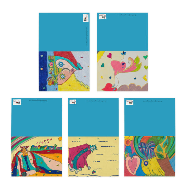 Set # 3 Multi-Design Greeting Cards (Blank) (5-Pack)