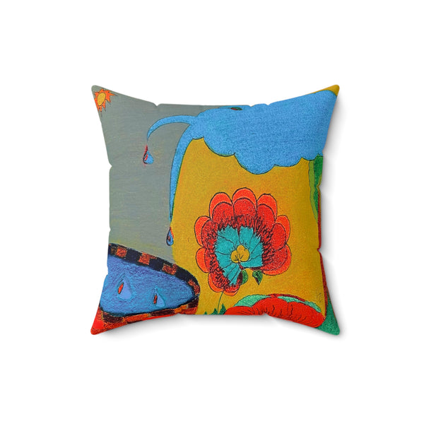 Wishing Well, Faux Suede Square Pillow