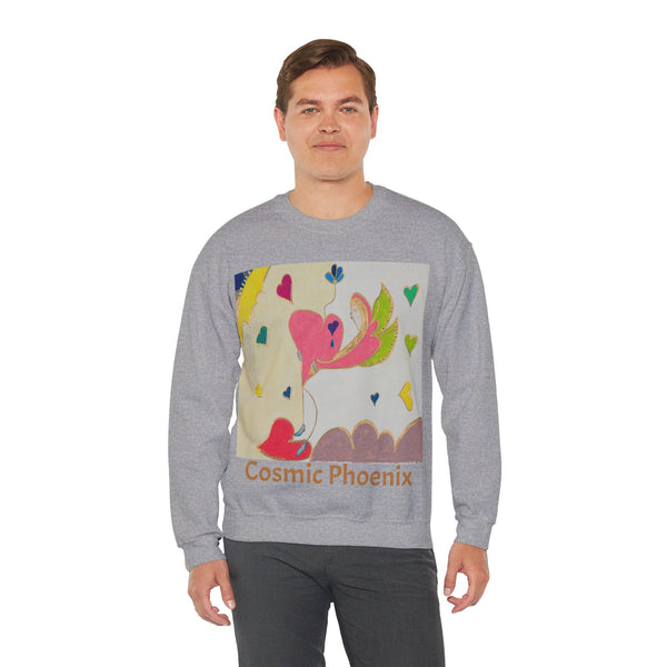 Cosmic Phoenix (2nd Edition), Unisex Heavy Blend™ Crewneck Sweatshirt