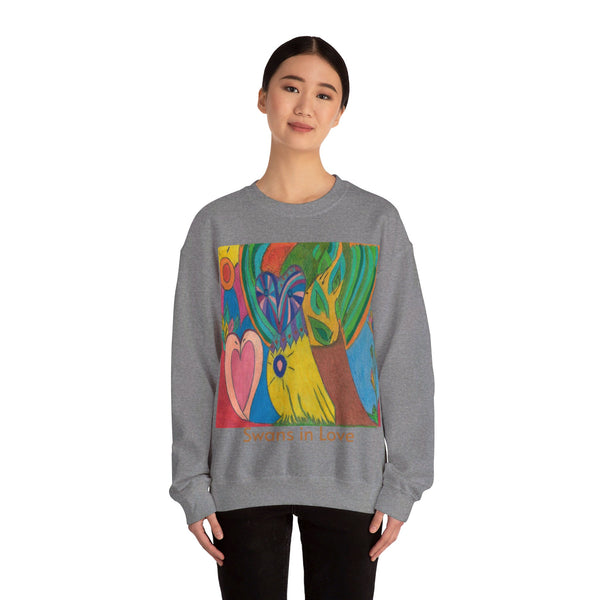 Owl in Love, Unisex Heavy Blend™ Crewneck Sweatshirt