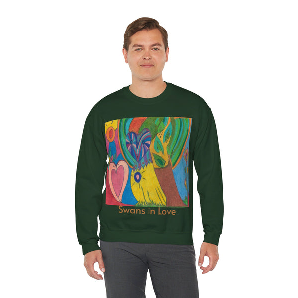 Owl in Love, Unisex Heavy Blend™ Crewneck Sweatshirt