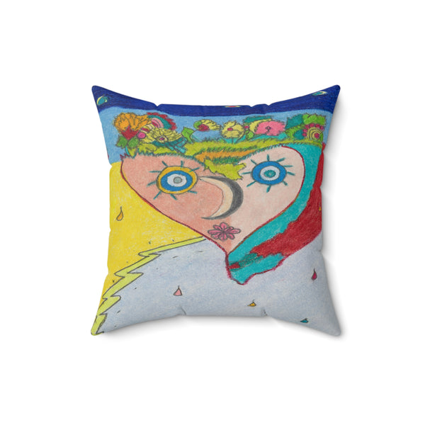 All Weathering Cosmic Heart, Weathers Any Conditions! (1st Edition) (Spun Polyester Square Pillow)