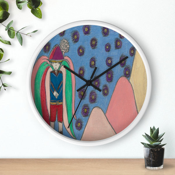 Silver Sword Angel (Bright Side) Wall Clock