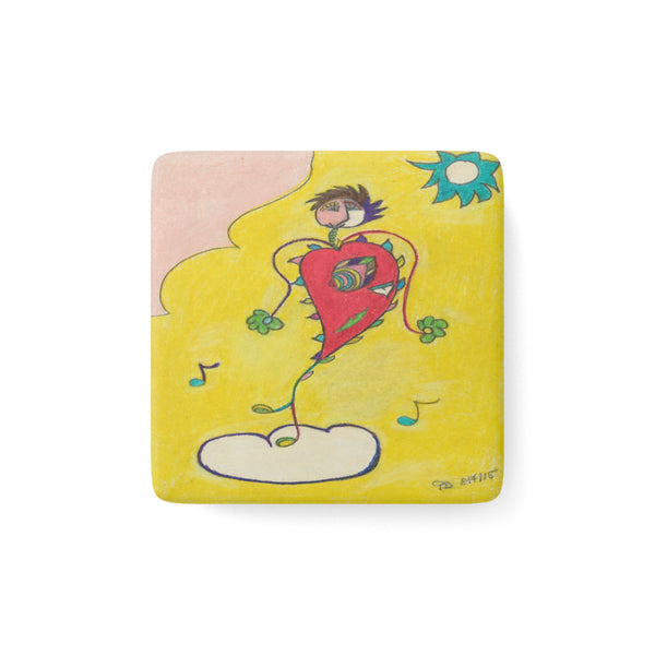 Blissful Heart, Dance Your Heart Out! (Porcelain Magnet, Square)