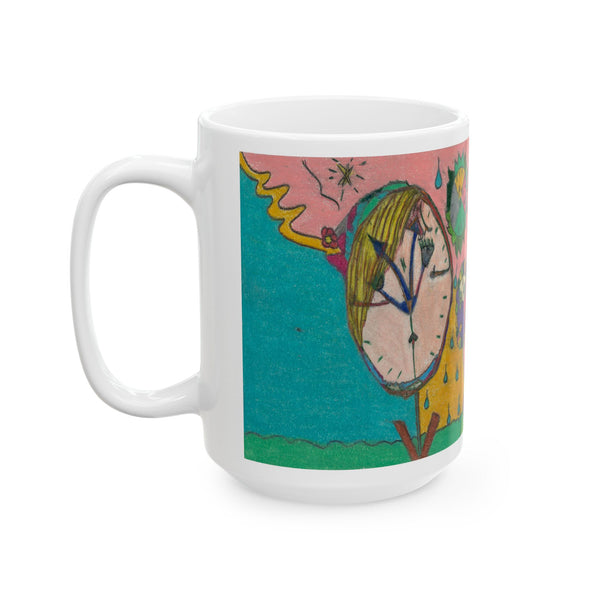 Wake Up (Timekeeper), (Expanded View), Ceramic Mug, (11oz, 15oz)