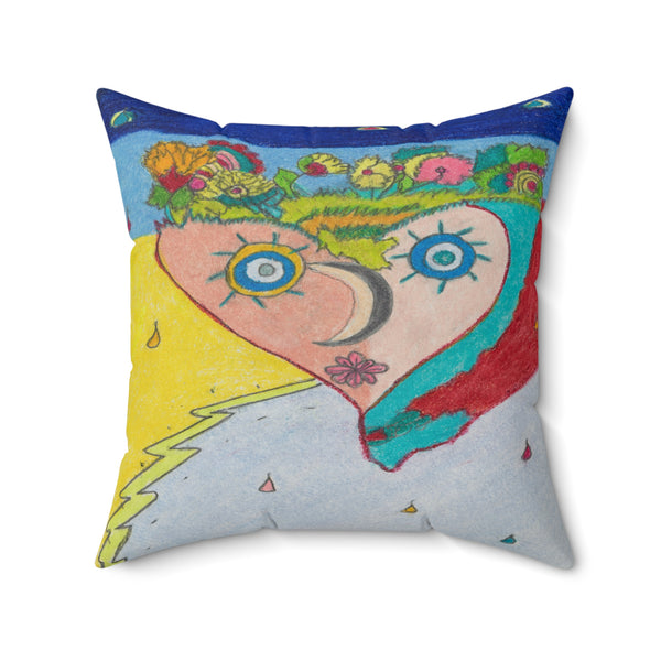 Cosmic Heart (1st Edition) Faux Suede Square Pillow
