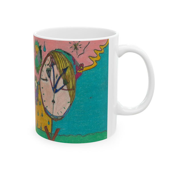 Wake Up (Timekeeper), (Expanded View), Ceramic Mug, (11oz, 15oz)