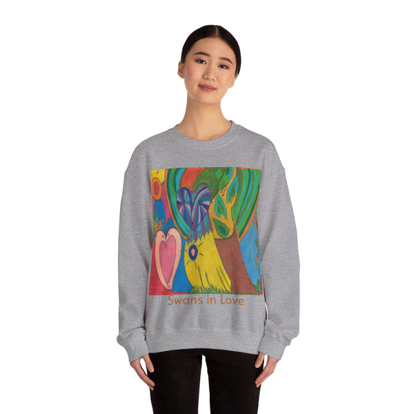 Owl in Love, Unisex Heavy Blend™ Crewneck Sweatshirt