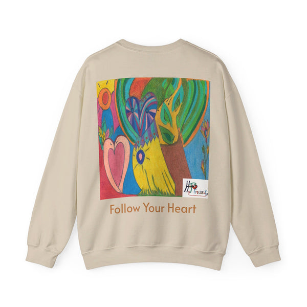 Owl in Love, Unisex Heavy Blend™ Crewneck Sweatshirt