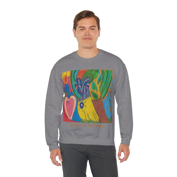 Owl in Love, Unisex Heavy Blend™ Crewneck Sweatshirt