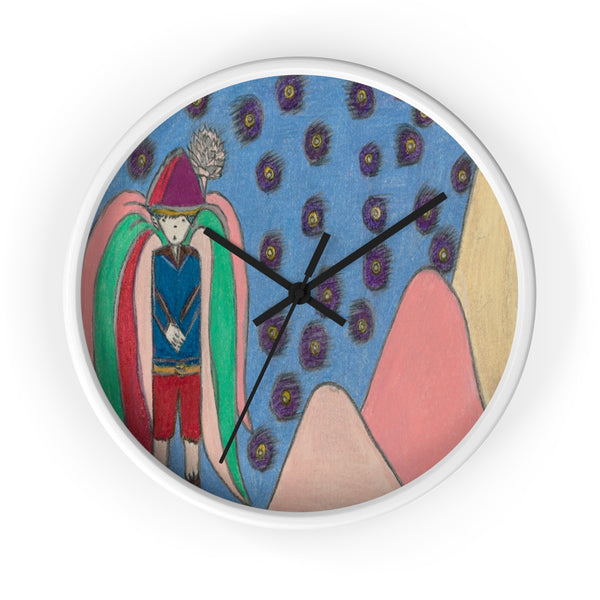 Silver Sword Angel (Bright Side) Wall Clock