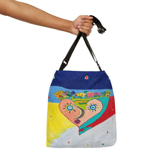 All Weathering Cosmic Heart, Weathers All Conditions! (2nd Edition) Adjustable Tote Bag (AOP)