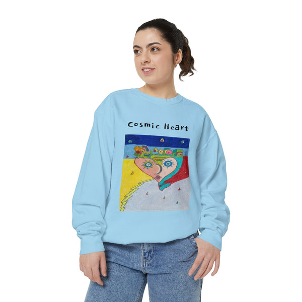 All Weathering Cosmic Heart, Weathers All Conditions! (1st Edition) Unisex Garment-Dyed Sweatshirt