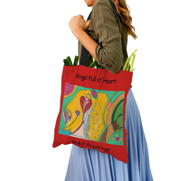 Angel Full of Heart, In Consciousness Rise! (Model 1) All Over Print Canvas Tote Bag(Model1697)(Small)