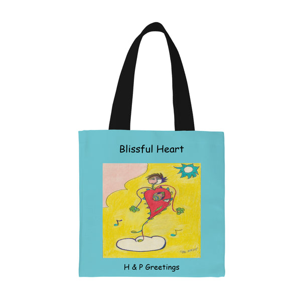 Blissful Heart, Dance Your Heart Out! (Model 1) All Over Print Canvas Tote Bag(Model1697)(Small)