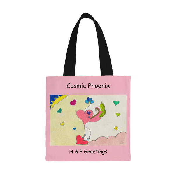Let Your Heart Rise From The Ashes Like a Cosmic Phoenix! (1st Editions) (Model 1) All Over Print Canvas Tote Bag(Model1